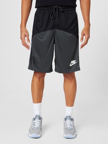 NIKE Loose fit Workout Pants in Grey: front