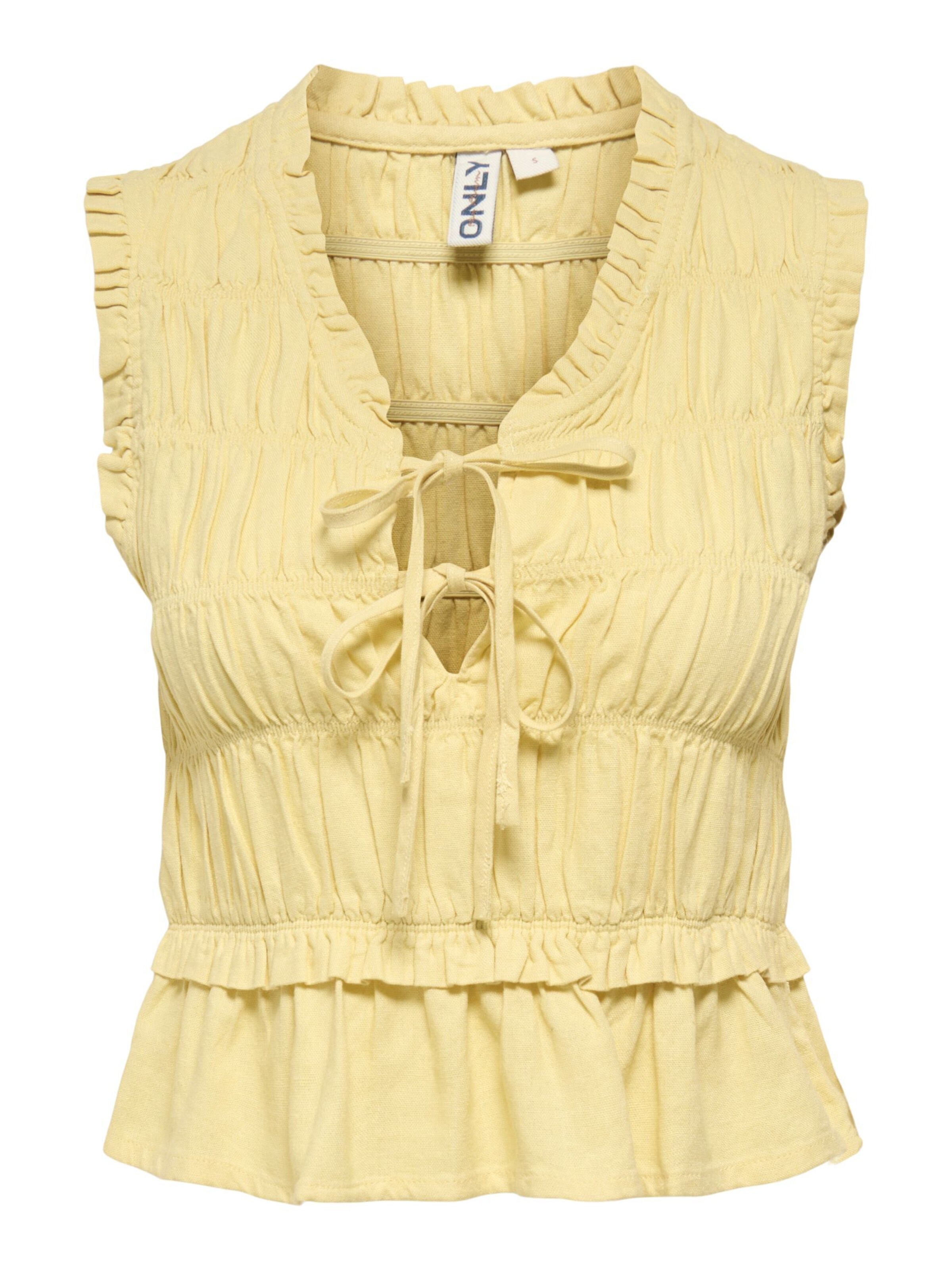 ONLY Blouse 'ONLGoa' in de kleur Lichtgeel, Productweergave