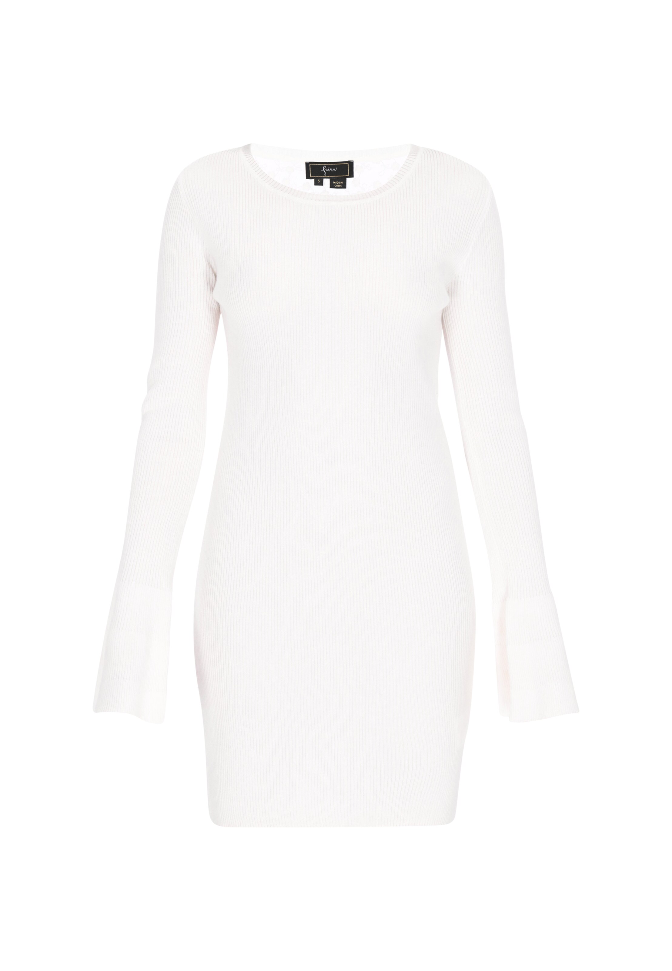 Robes en maille faina en blanc : devant