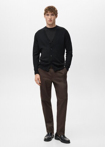 MANGO MAN Knit Cardigan 'Willyc' in Black