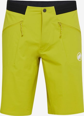 MAMMUT Outdoor Pants in Yellow: front