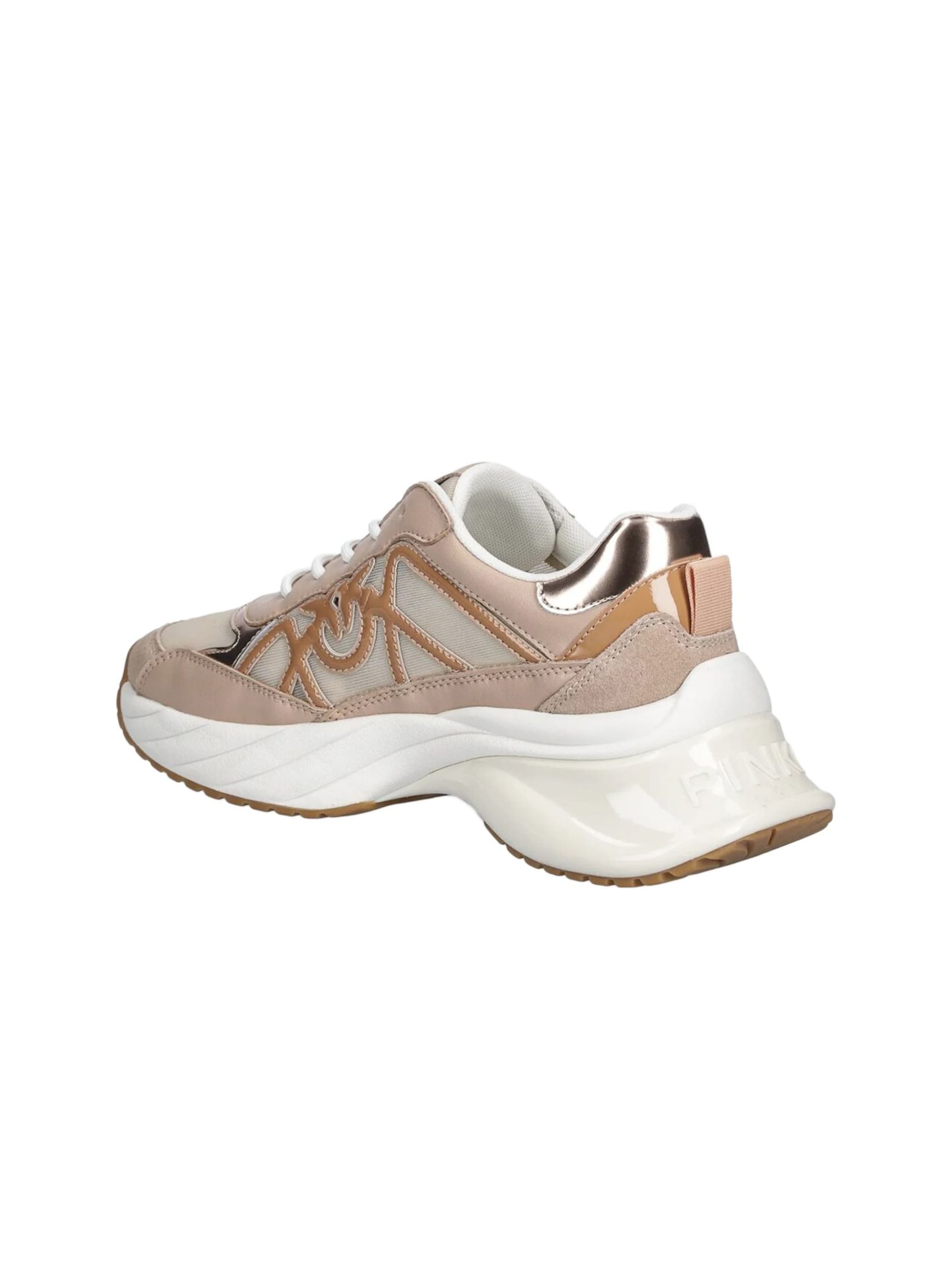 PINKO Sneaker low 'Ariel 33 - Sneaker Calf Leather/Net/Cow Suede'‌ in Pink