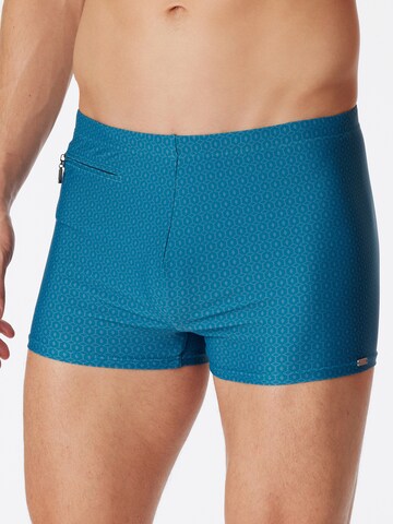 SCHIESSER Zwemshorts ' Classic Swim ' in Blauw: voorkant