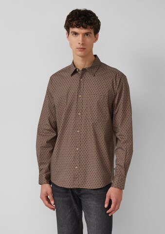 s.Oliver Comfort Fit Hemd in Braun: Vorderseite