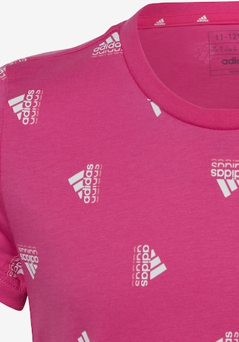 Tricou funcțional 'Brand Love Print ' de la ADIDAS SPORTSWEAR pe roz
