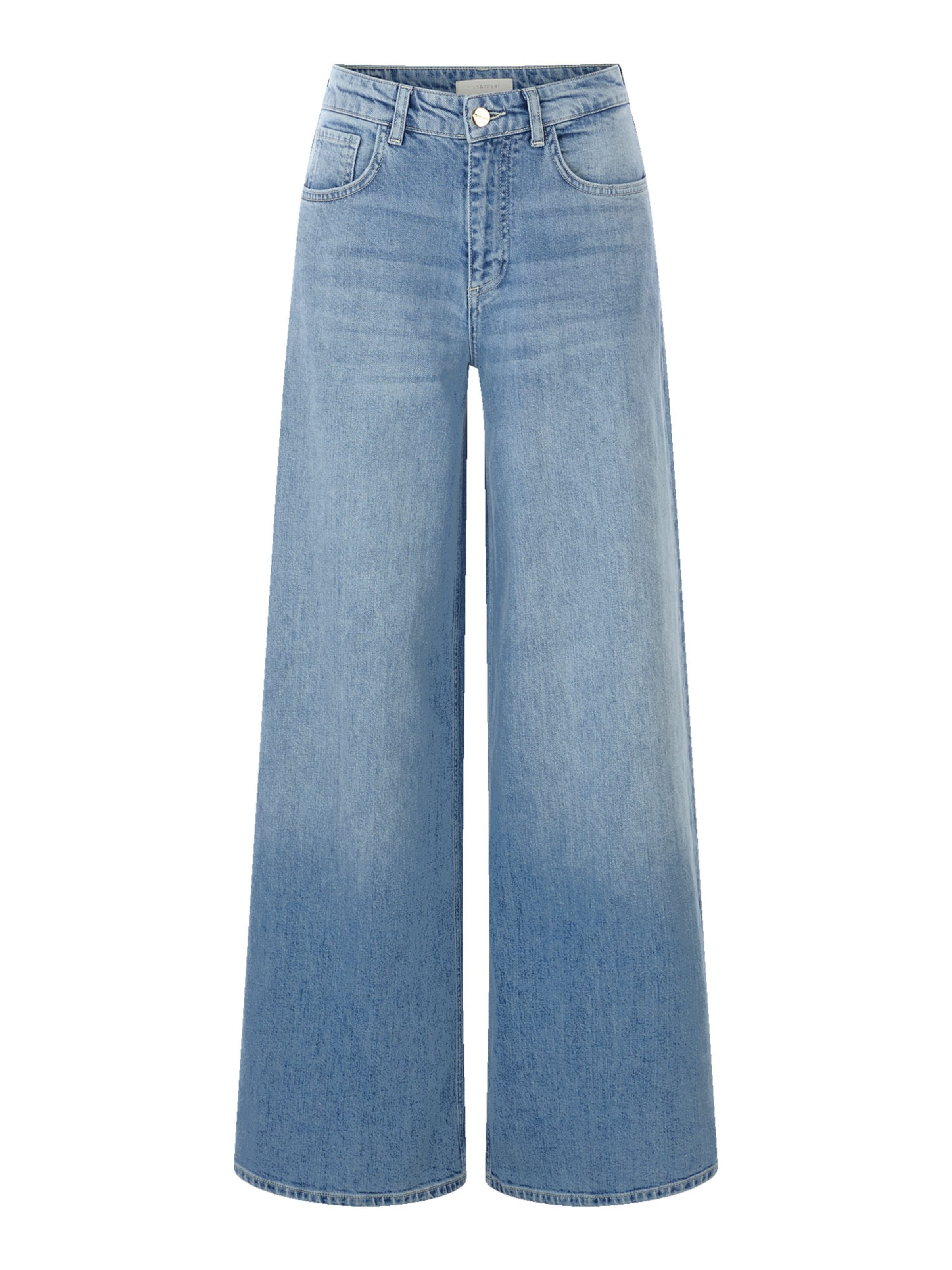 Rich &amp; Royal Wide leg Jeans in Blauw: voorkant