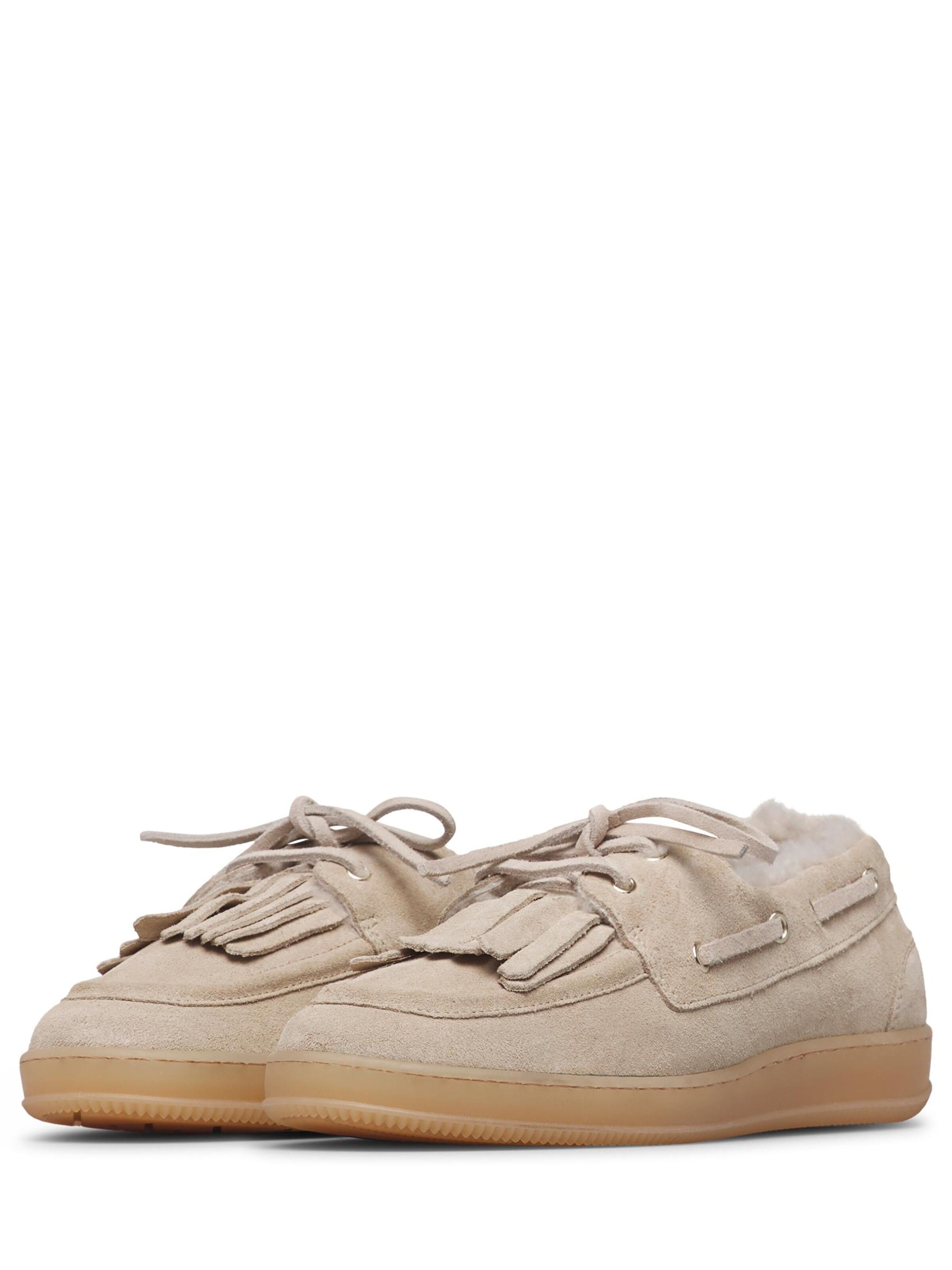 Voile blanche Schnürschuh 'OLIVIA'‌‌‌‌‌ in Beige