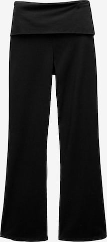 Pull&Bear Flared Pants in Black: front