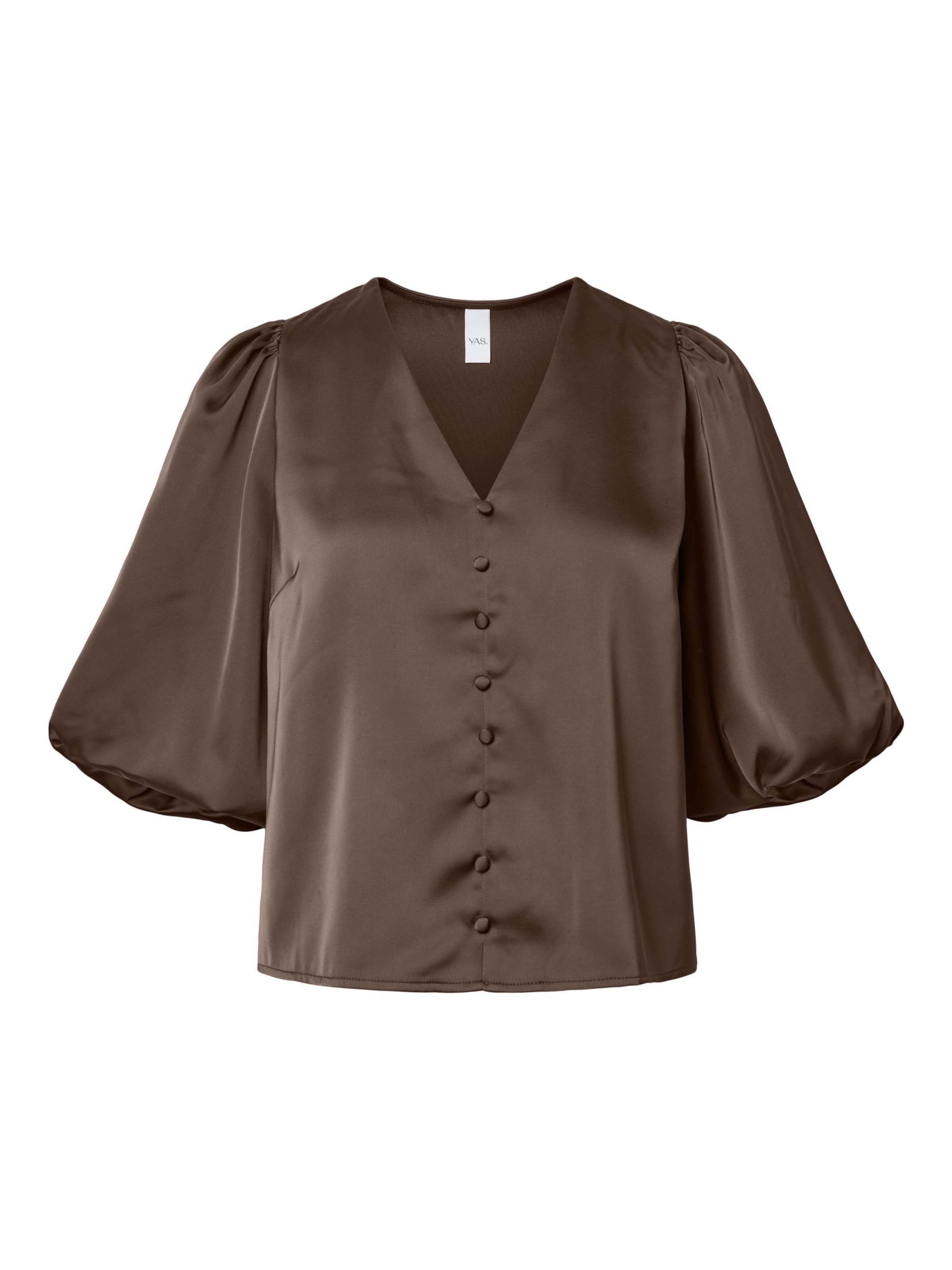 YAS Bluse 'YASPella' in Braun: Vorderseite