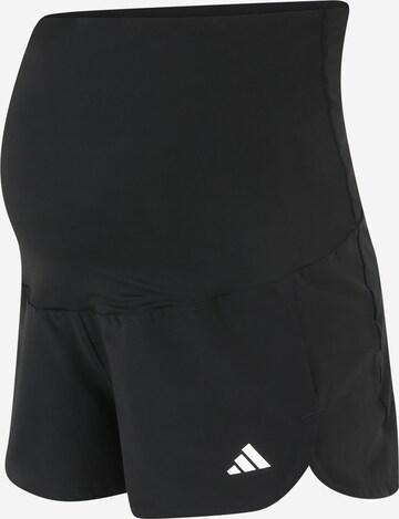 ADIDAS PERFORMANCE Sportshorts 'Pacer Woven Stretch Training Maternity' in Schwarz: predná strana