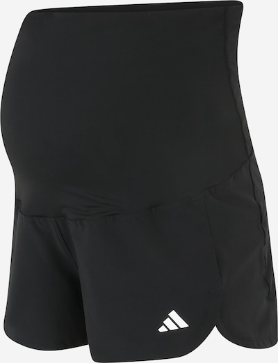 ADIDAS PERFORMANCE Pantalon de sport 'Pacer Woven Stretch Training Maternity' en noir / blanc, Vue avec produit