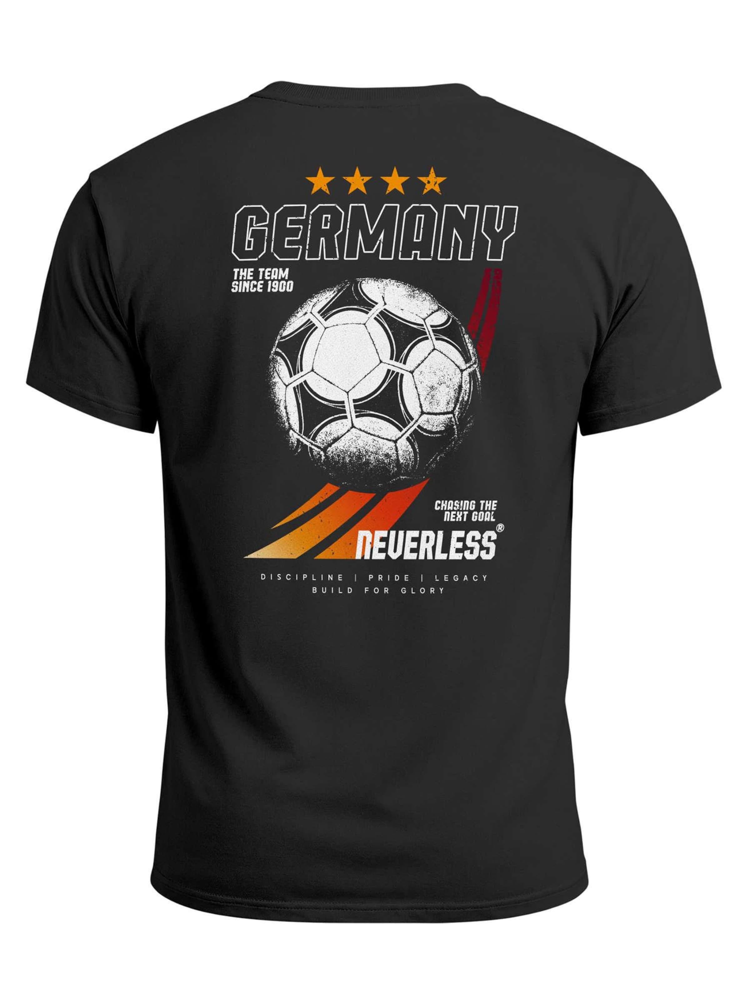 Neverless Shirt 'Retro Fußball' in Black: front