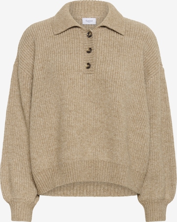 SAINT TROPEZ Sweater 'Ottoline' in Beige: front