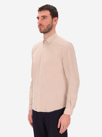 Distretto12 Regular fit Overhemd 'Alonso' in Beige