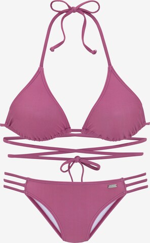 BUFFALO Triangel Bikini in Roze: voorkant