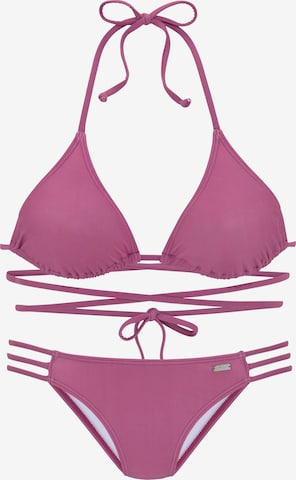 BUFFALO Triangel Bikini in Roze: voorkant