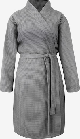 normani Long Bathrobe 'Kelin' in Grey: front