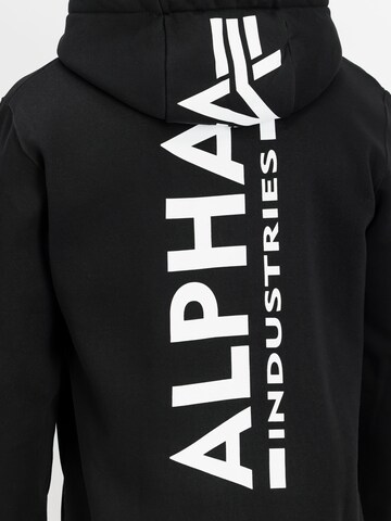 ALPHA INDUSTRIES Sweatshirt 'Backprint' in Black