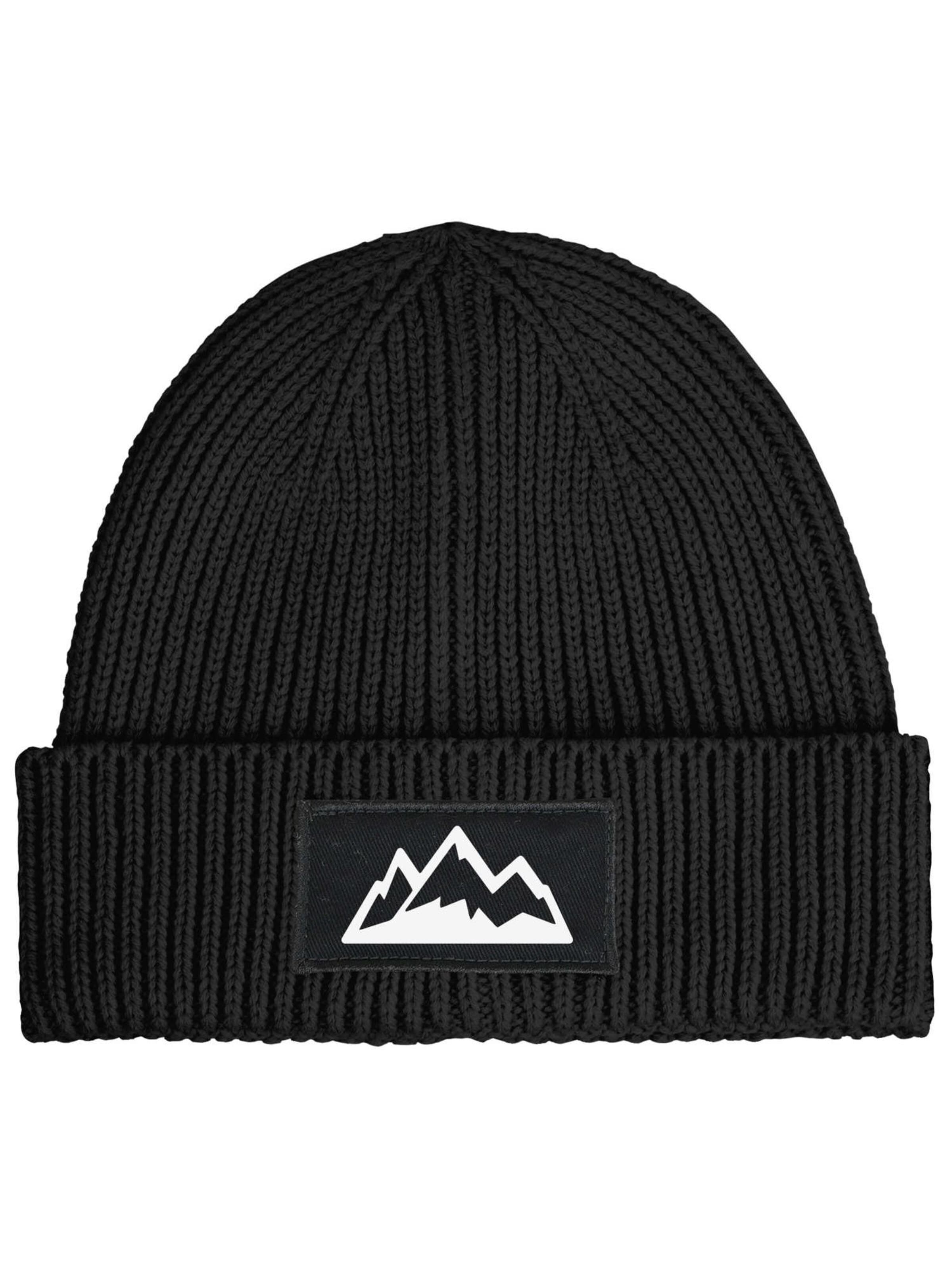 Neverless Beanie 'Mountain' in Black: front