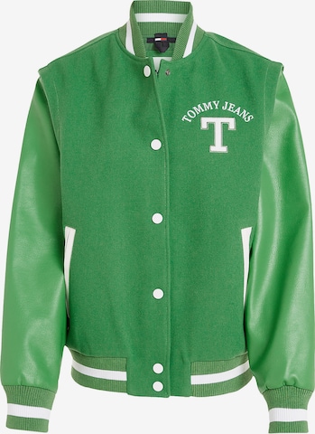 Tommy Jeans Välikausitakki värissä vihreä: edessä