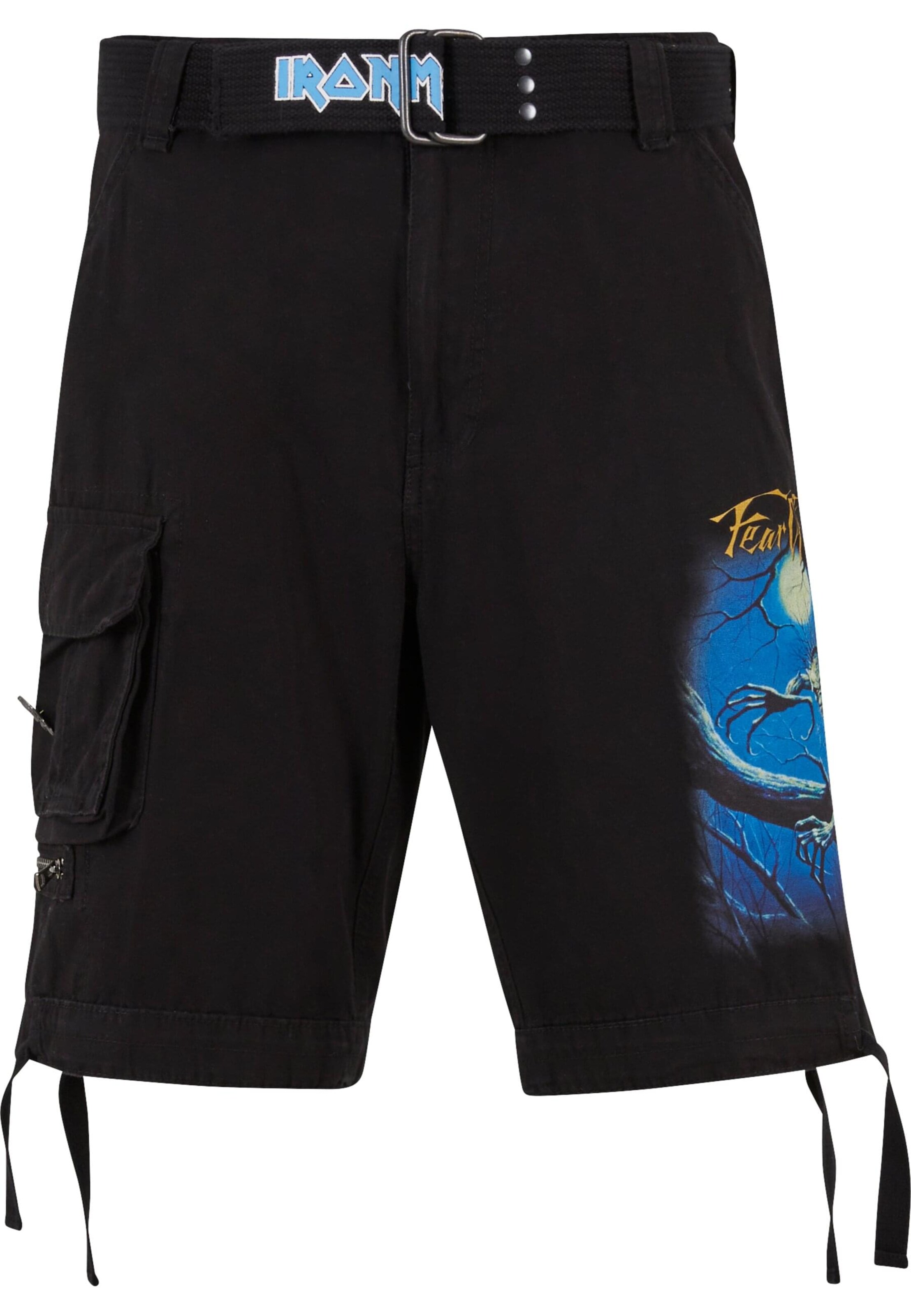 Brandit Regular Trousers 'Fear of the Dark' in Black: front