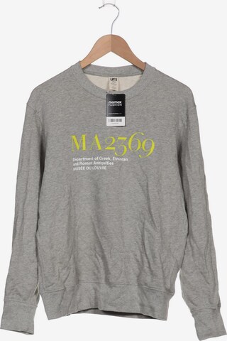 UNIQLO Sweatshirt & Zip-Up Hoodie in M in Grey: front