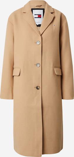 Tommy Jeans Manteau mi-saison en beige clair / bleu marine / rouge feu / blanc, Vue avec produit