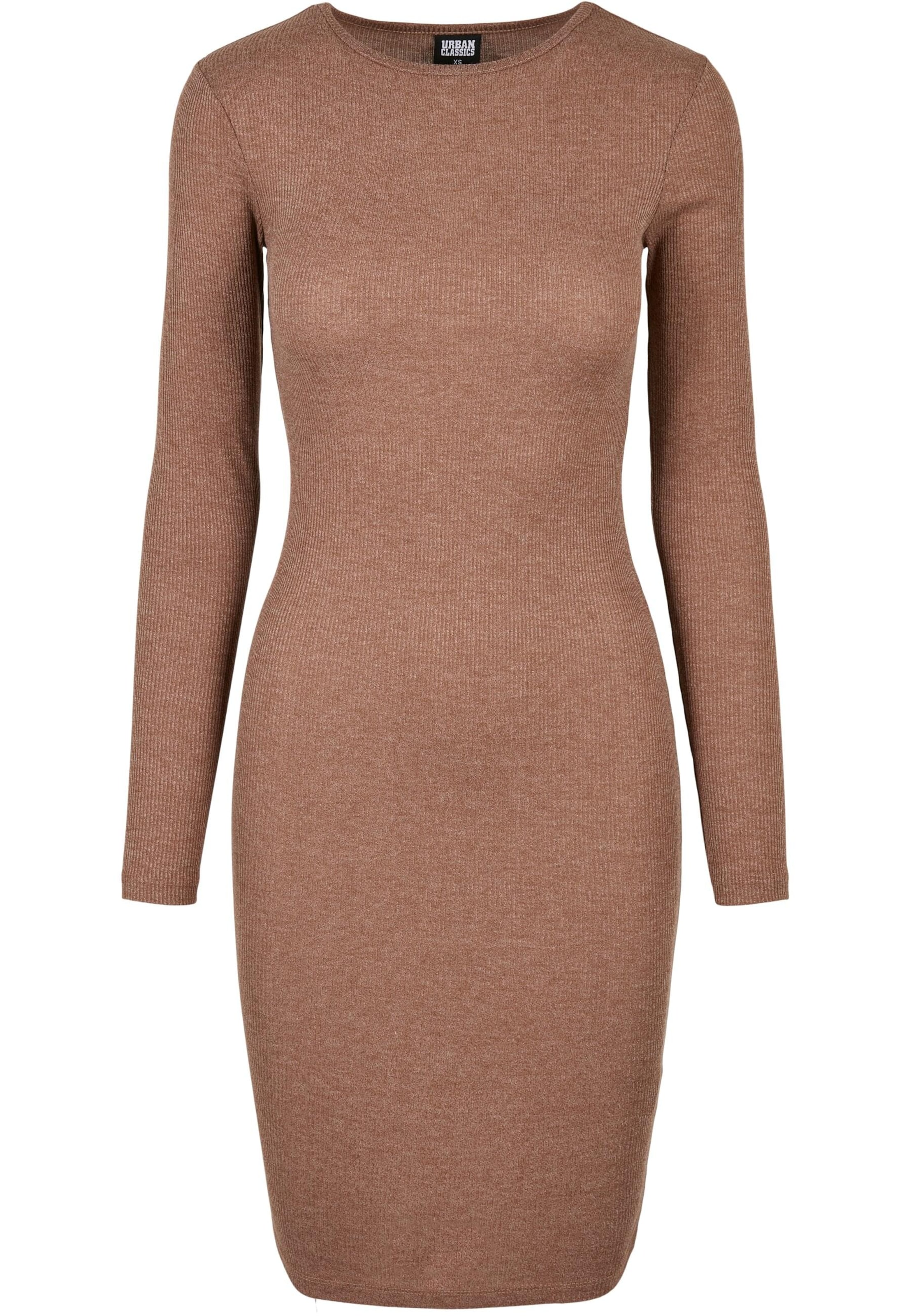 Urban Classics Úpletové šaty – hnědá: přední strana