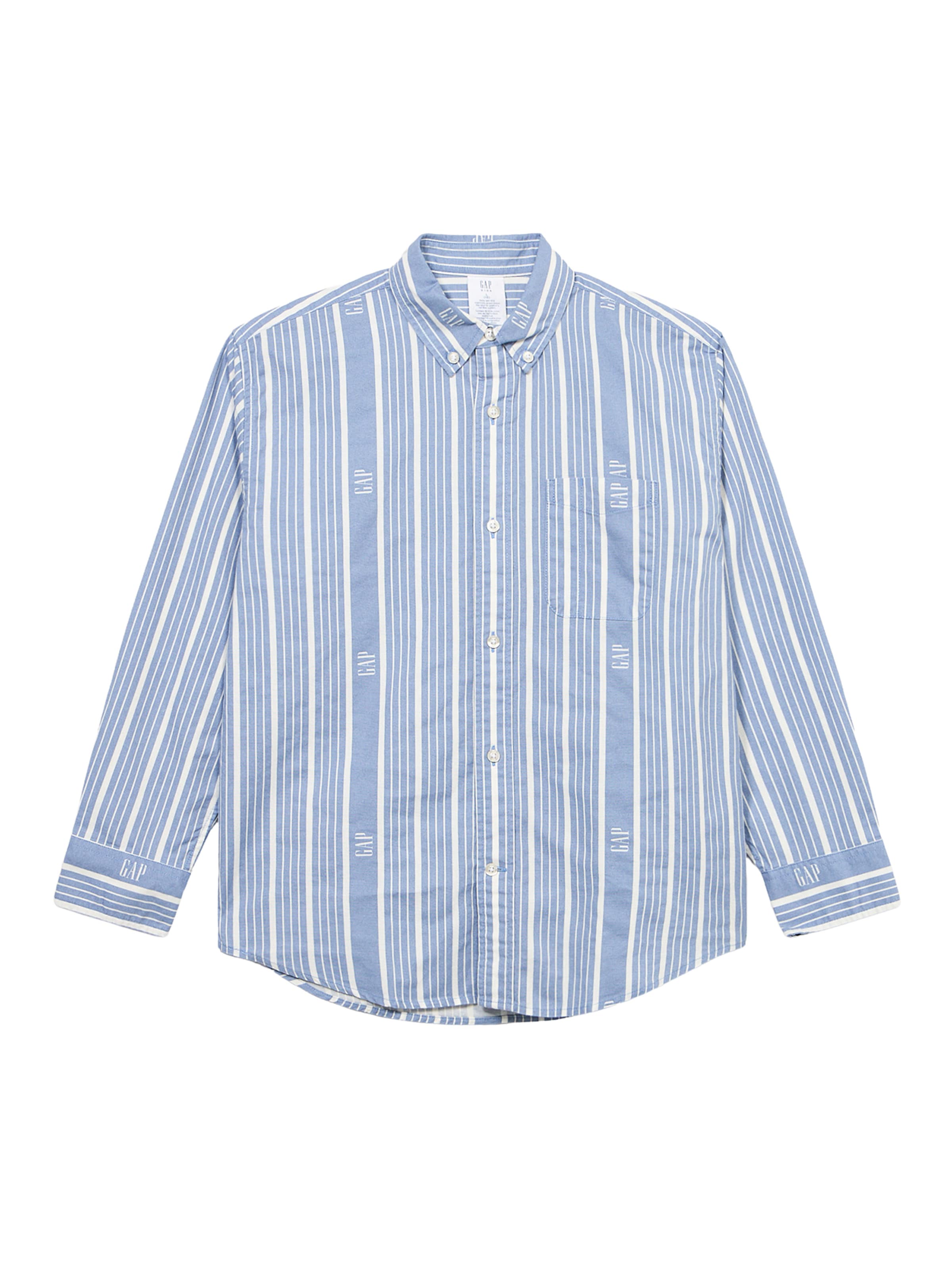 Coupe regular Chemise 'SP26 FRCH LS LOGO SHIRT' GAP en bleu : devant