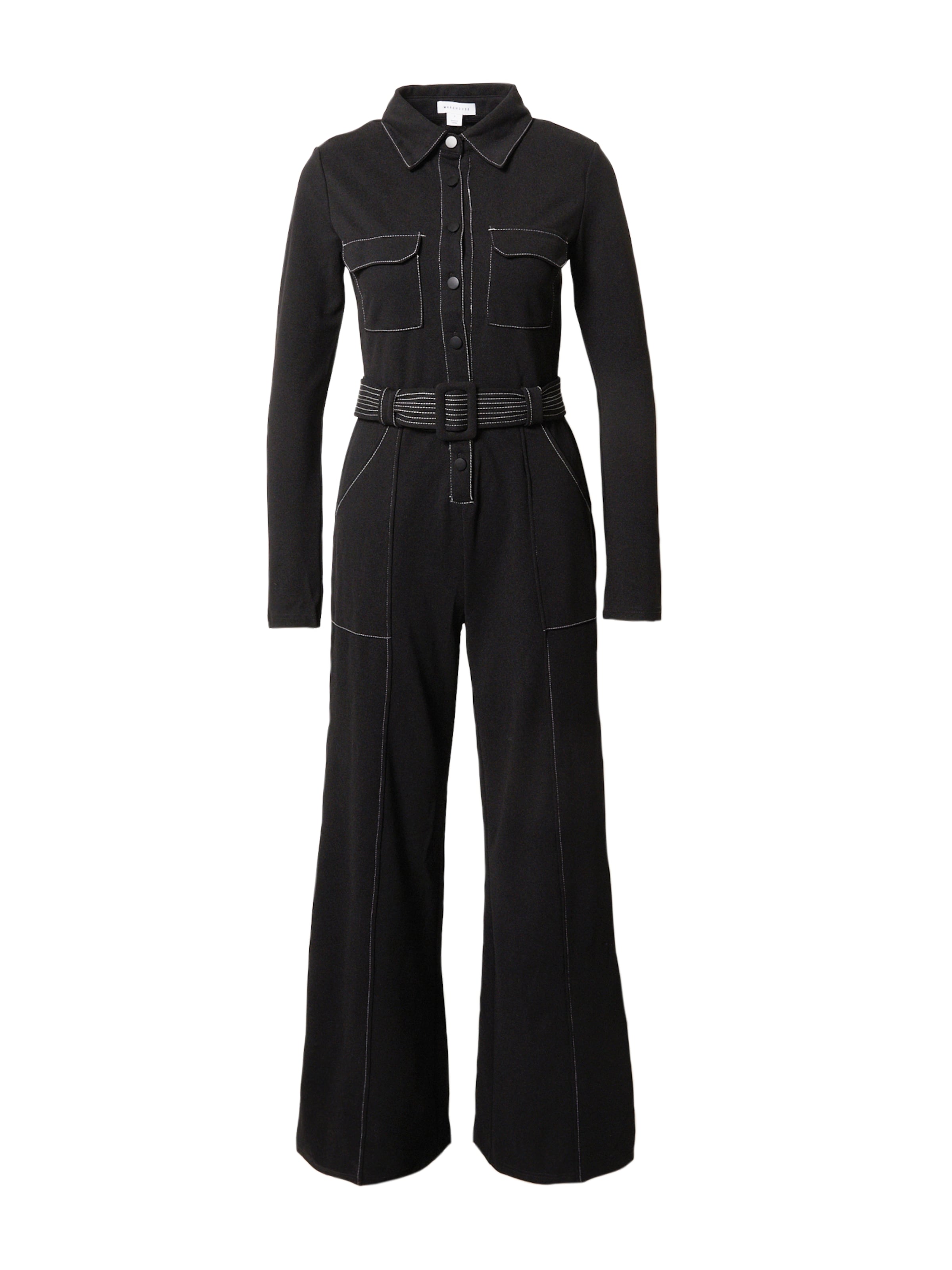 Warehouse Jumpsuit in Black: front