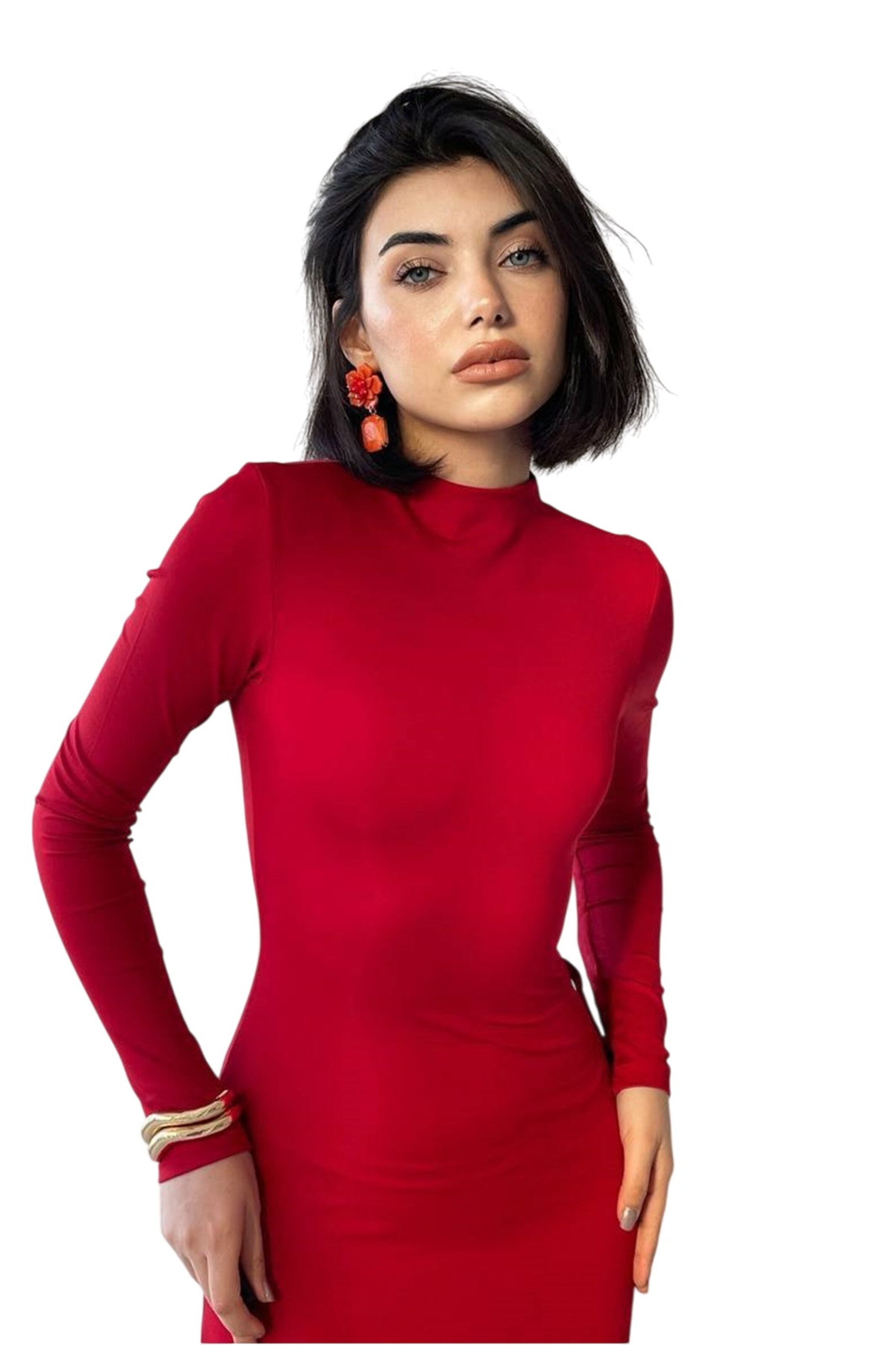 WOMAN VISION Avondjurk in Rood: voorkant