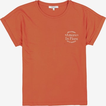 GARCIA Shirt 'Garcia - Dames t-shirt' in Oranje: voorkant