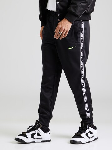 Nike Sportswear Zúžený Kalhoty 'REPEAT' – černá: přední strana