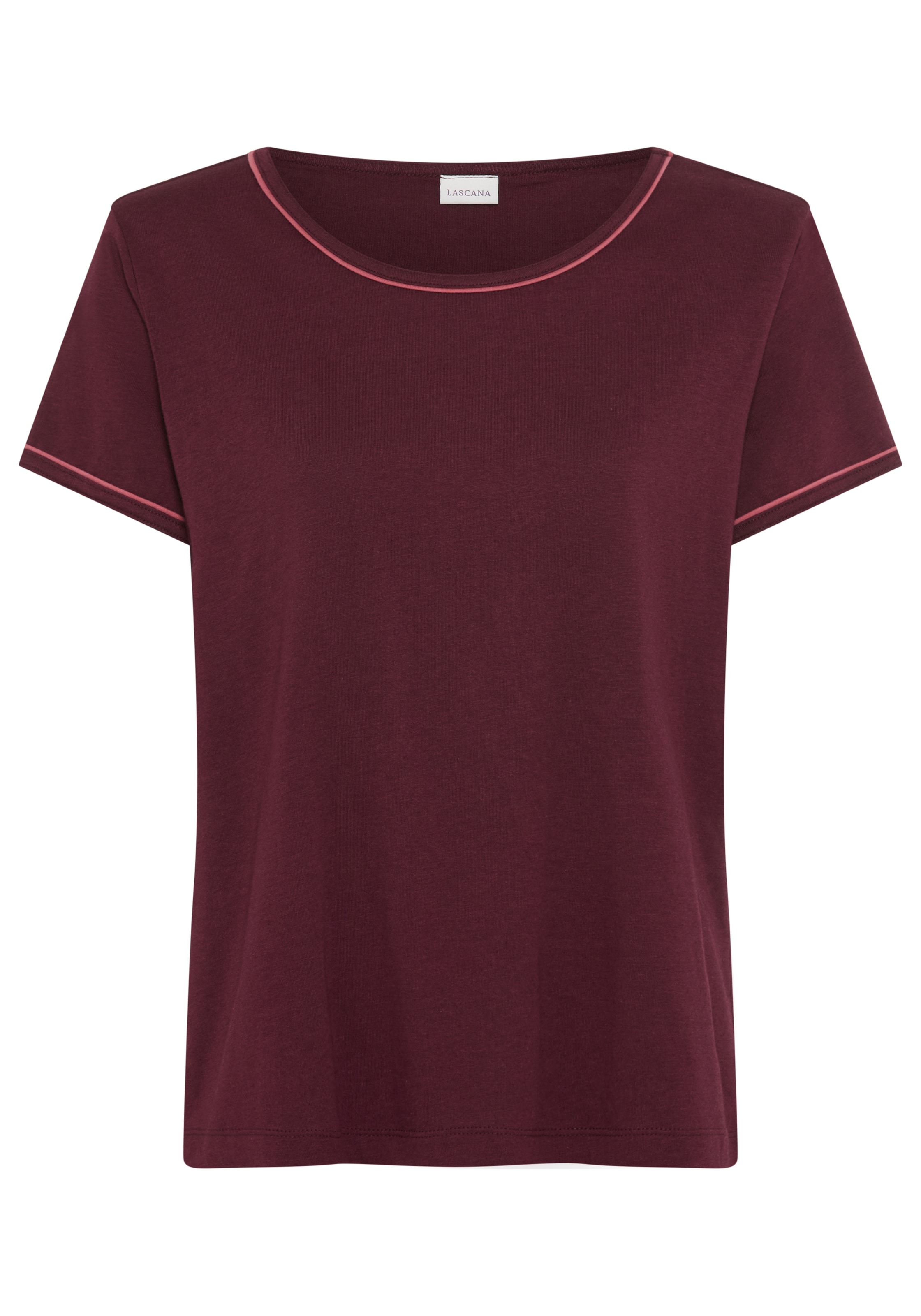 LASCANA - Camiseta para dormir en rojo: frente