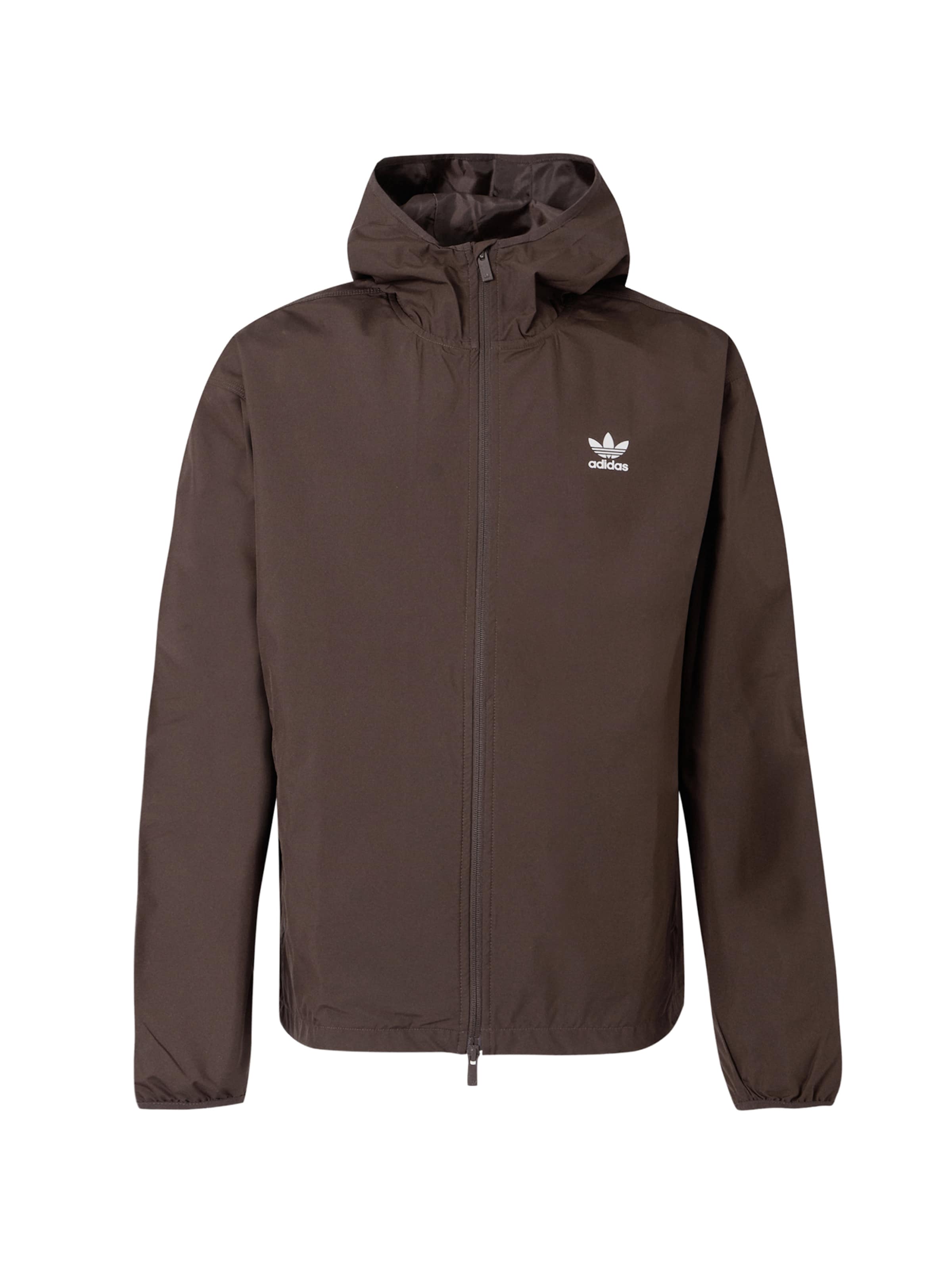 ADIDAS ORIGINALS Φθινοπωρινό και ανοιξιάτικο μπουφάν 'ESSENTIALS' σε σκούρο καφέ / λευκό, Άποψη προϊόντος