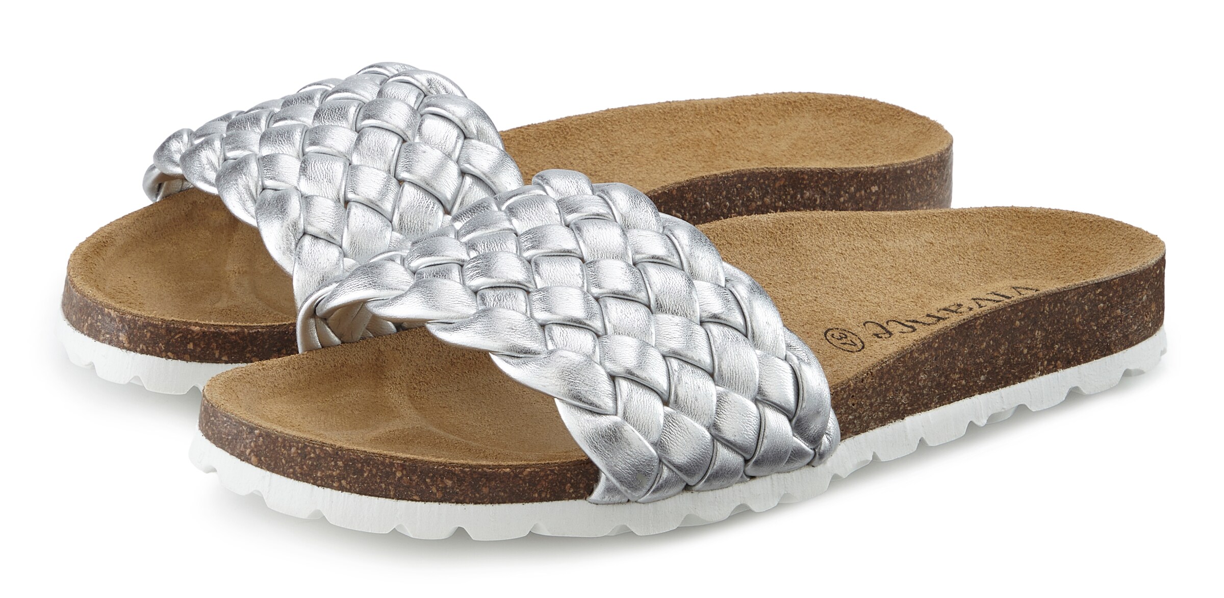VIVANCE Mules in Silver