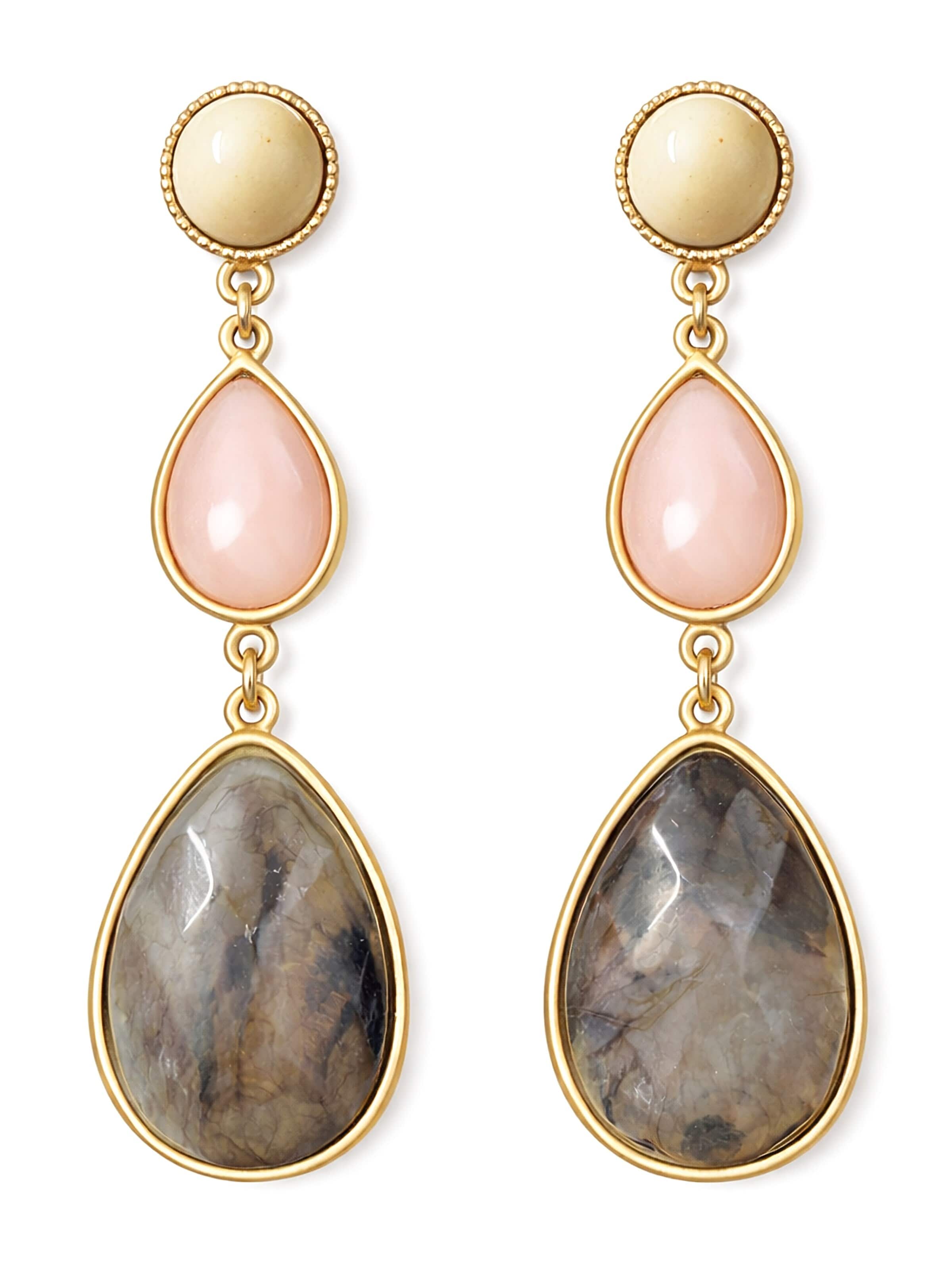COLLEZIONE ALESSANDRO Earrings 'Svea' in Brown: front