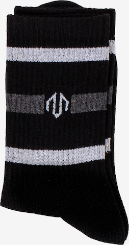 MOROTAI Sportovní ponožky 'Varsity Striped' – černá