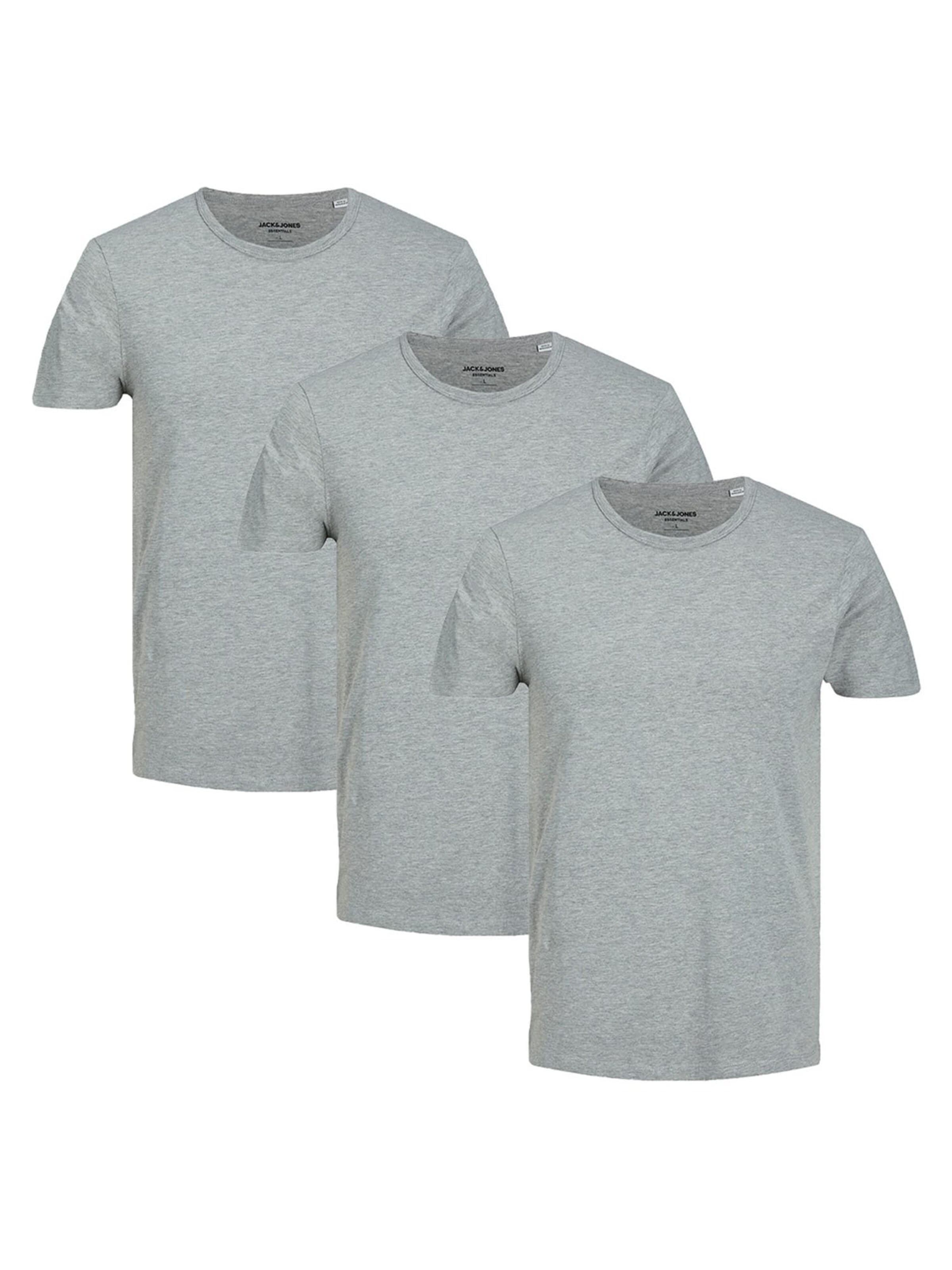 JACK & JONES Shirt 'Basic' in Grijs: voorkant
