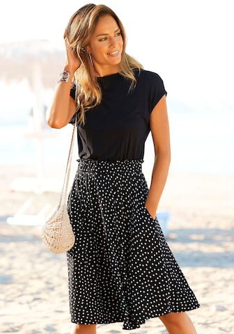 BEACH TIME Dress in Black: front