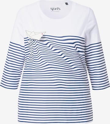 T-shirt Ulla Popken en blanc : devant