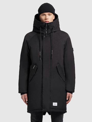 Manteau mi-saison 'Hant' khujo en noir : devant