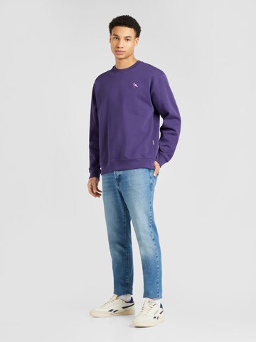 Cleptomanicx Sweatshirt 'Embro Gull Mono' in Purple