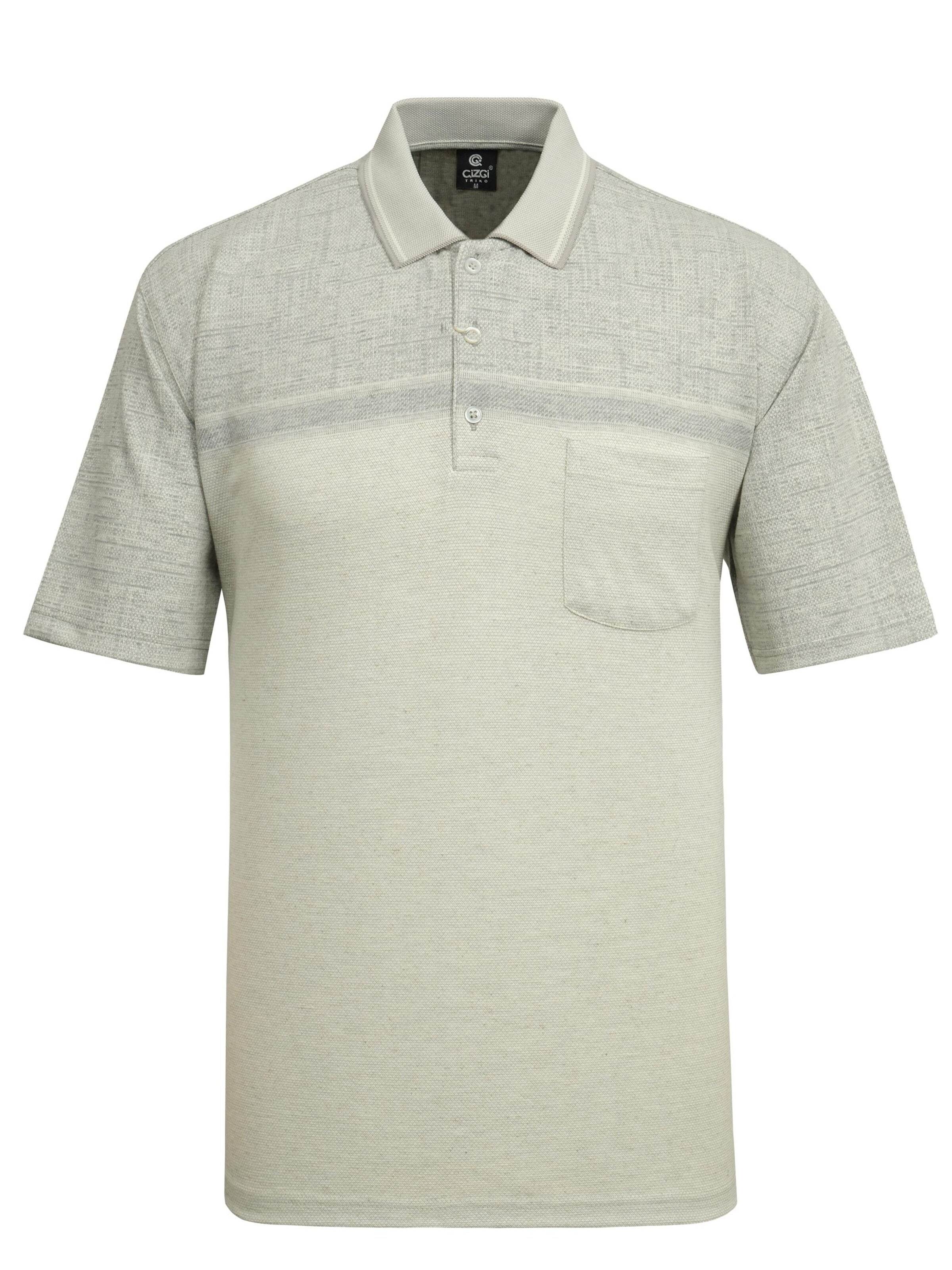 Cizgi Triko Shirt‌‌‌‌‌‌‌ in Grau: Vorderseite