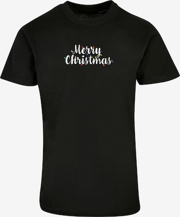 T-Shirt 'Merry Christmas Lights' Merchcode en noir : devant