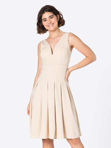 Robe de cocktail 'ELSA' WAL G. en beige : devant