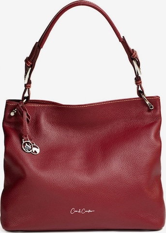 Cane & Cavallino Handtas 'Breton' in Rood: voorkant