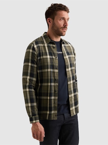 PME Legend Regular Fit Skjorte 'Shirt with lumberjack check pattern and embroidered logo' i grøn