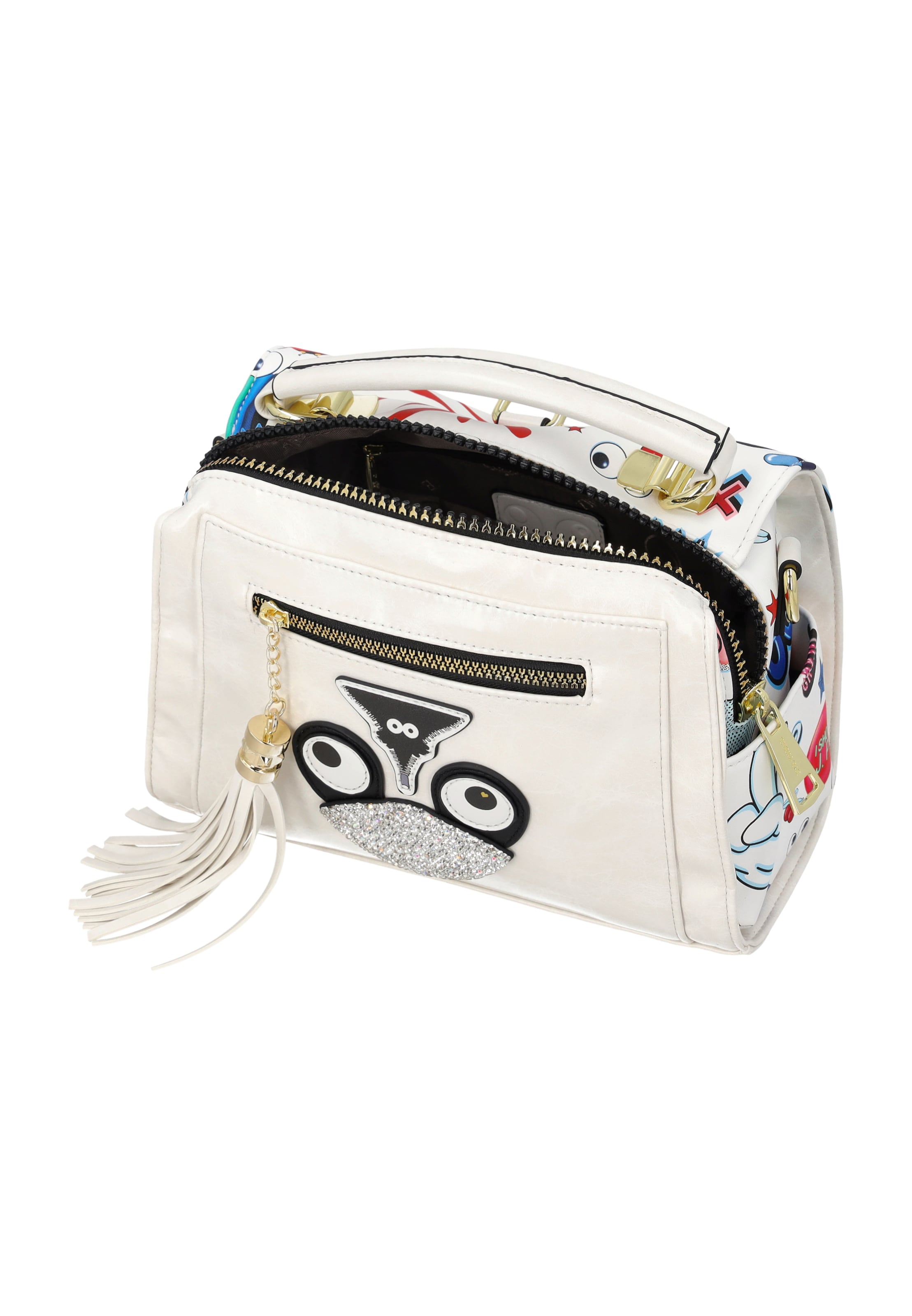 myMo Pop - Bolso de hombro 'Pop Eyetheme' en blanco