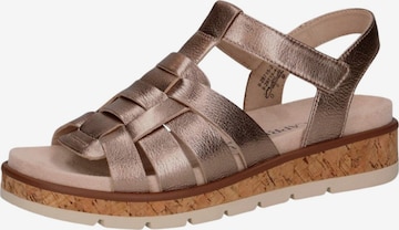 CAPRICE Strap Sandals in Grey: front